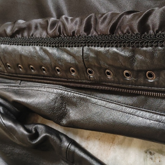 Bradley Black Leather Jacket Size PL - Picture 9 of 14
